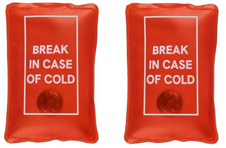 FISURA - Origineller Handwärmer.Origineller Mini-Gel-Handwärmer. Wiederverwendbarer Taschenwärmer. Für Aktivitäten im Freien. (Packung mit 2 Stück Break, Rot)