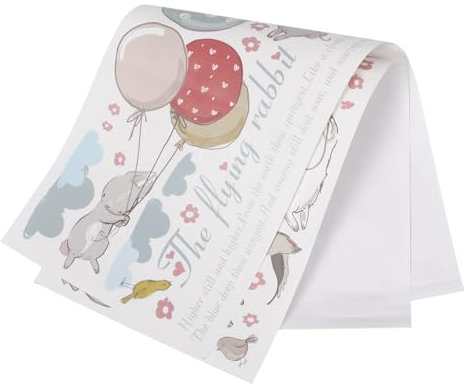 ibasenice Umweltfreundliche Pvc-ballonaufkleber – Abnehmbare Wandaufkleber für Kinder 1 Bogen – Wandaufkleber für Kinder Hasen-wanddekoration X Cm