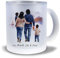 Kiwistar Tasse satiniert Glas - Beste Freunde - Familie Baby - individuell personalisiert mit Wunschtext bedruckt - Texttasse selbst gestalten - Tassen selber personalisieren - mit Namen - Geschenk