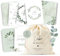 MeinBaby123® Meilensteinkarten Schwangerschaft | Meilenstein Karten Set Geschenk zur Schwangerschaft | Fotokarten für die Schwangerschaft | 42 Karten Inkl. hochwertigem Baumwollsäckchen (Eukalyptus)