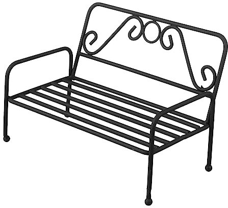 Milisten 1 x Eisen-Sessel-Pflanzgefäß, für den Außenbereich, Metall-Pflanzenregal für den Außenbereich, Bank, Töpfe für Zimmerpflanzen, Metall-Pflanzbank, Pflanzgefäß für Geländer, hängende Pflanze,