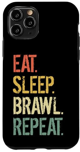 Eat Sleep Brawl Repeat Stars Lustiges Videospiel Hülle für iPhone 11 Pro