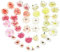 FUIPVGI 40 Stücke Kunstblumen Mini Blütenköpfe Blumenköpfe Künstliche Blumen für Party Hochzeit Brautstrauß Künstlich zum Basteln Geschenk Home Basteln Scrapbooking Deko (40 Stücke)
