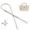 Gastinsave Handtaschengurte Ersatz, Leder Handtasche Crossbody Schultergurt Verstellbar für Longchamp Tasche Frauen(Weißes Splitterband)