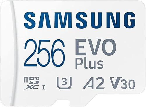 Carte mémoire microSD 256 Go pour téléphone portable Samsung Galaxy A35, A55, M15, F15, C55, F55, M35, M55 Classe 10 UHS-1 V10 Micro-SD + chiffon microfibre Digi Wipe