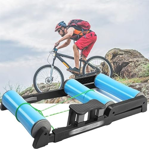 WQZStar Fahrrad-Roller, faltbar, Indoor-Cycling-Fahrrad-Scooter-Trainer mit Widerstand für MTB-Rennrad-Training, für Rennrad-Training, für 24-29-Zoll-Rennräder