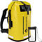 SCANDIC NATURE PIONEER 55L wasserdichter Rucksack gelb mit Rolltop Verschluss - extra robust dank Boden mit 1000D PVC LKW-Plane, 3 Reflektor-Streifen Rollverschluss, wasserfeste IPX8 Handyhülle