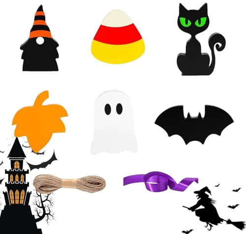 Teksome Halloween-Tier-Tablett-Dekorationen,Halloween-Tier-Tablett