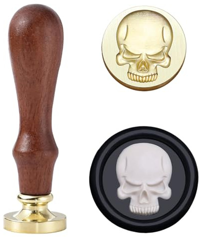 Ychostamp Messing Schädel Wachs Siegel Stempel Sharp Fang Skull Halloween Serie