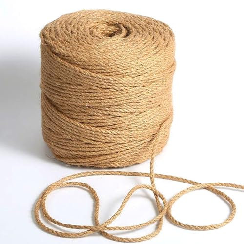 FURNITABLE Corde en sisal naturel pour arbre à chat, 20 m x 8 mm, pour la maison, le jardin, le bricolage, la décoration