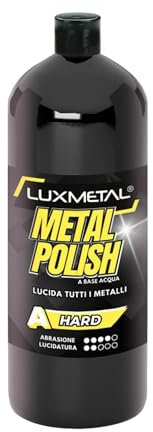 Lux Metal - Metal Polish Polishing Hard A 1 KG Pâte abrasive pré-polissage métaux acier inoxydable aluminium laiton bronze cuivre. Élimine rayures abrasion profondes carrosserie voiture oxyde de moto