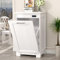Ymise Tilt Out Trash Cabinet, 10-Gallon Trash Can Cabinet with Deodorising Function, Wooden Freestanding Garbage Can for Home and Kitchen Hidden Laundry Hamper, White