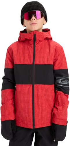Quiksilver Snow Jacket HIGH in The Hood Jacket Boy's Red 6-7Y