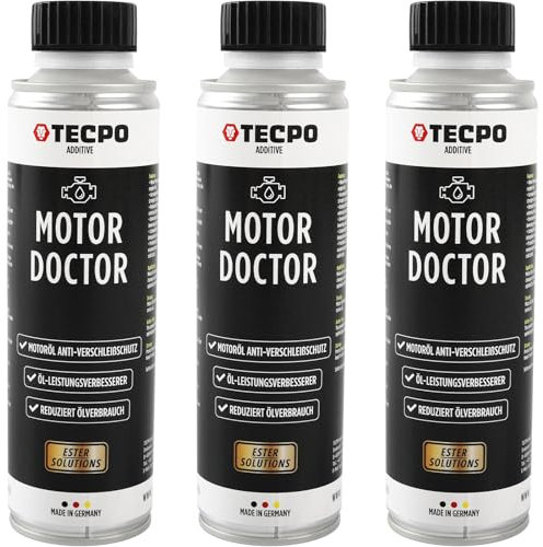 TECPO 3x Motor Doktor Ester Antiverschleiß, 300ml Motoröl Schutz -Zum Schutz des Motors, um Effizienz und Lebensdauer zu maximieren.