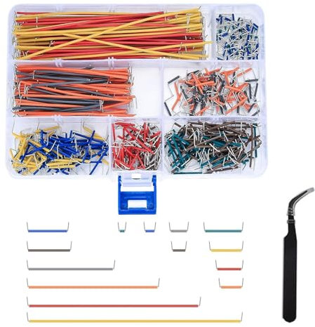 Jumper Wire Kit 840 Pcs Breadboard Jumper Wire Cable, Male to Male Solderless Flexible Breadboard Jumper Cables for Circuit Soldering(14 Lengths)