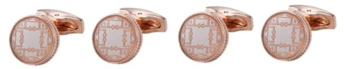 Beavorty 2 Paare Herren Manschettenknöpfe Roségold Ersatzknöpfe für Hemden Cufflinks für Hochzeiten und Festliche Anlässe Langlebig und