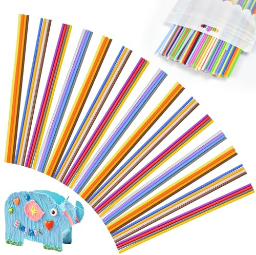 Huucozn 160 Stück 32 Farben 3D Doodler Nachfüllpakete 3d stift Filament 15 cm x 2.5mm PCL Filament Niedrige Drucktemperatur 3d stift Zubehör für kinder 3Doodler Start Stift 3d pen Druckstift