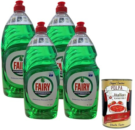 Italian Gourmet Fairy Professional - Detergente para lavavajillas (1050 ml, 4 unidades, 400 g), color verde