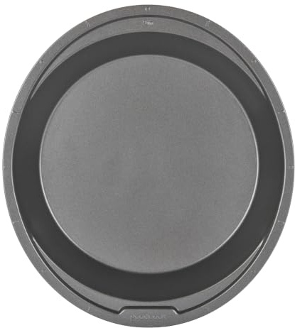 GoodCook Everyday Pie Pan Scratch-Resistant Nonstick Heavy Duty Steel Construction with Wide Rim, 9-Inch, Gray