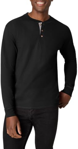 Hanes Men's Beefy Long Sleeve Three-Button Henley