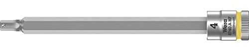 Wera 05003334001 8740 A HF Zyklop Bitnuss mit 1/4-Antrieb mit Haltefunktion, 4.0 x 100 mm, Gelb