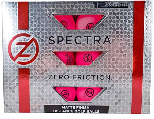Zero Friction Spectra Golfbälle, 12 Stück, Neon Fuchsia (GB60001)