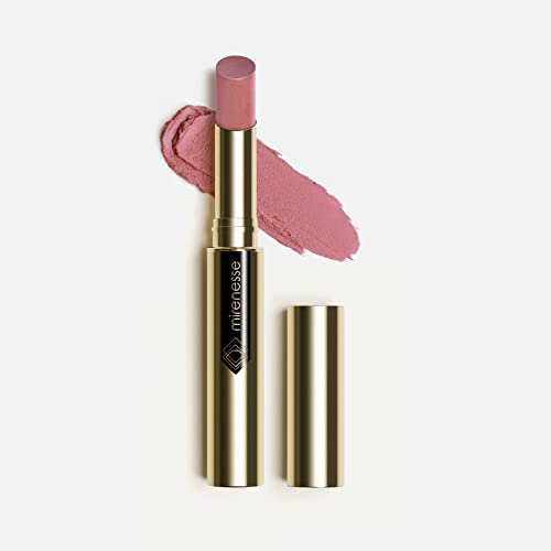 Mirenesse French Kiss Velvet Matte Lipstick, Hydrating Velvet Matte Finish with Vitamin C + Vitamin E, Vegan and Toxin Free, 3 In Love .07 oz