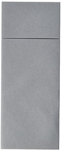Alvotex 50 Besteckservietten Bestecktaschen, Stoffähnlich, hochwertige Einwegserviette CA32x40 Grau 32X40 cm