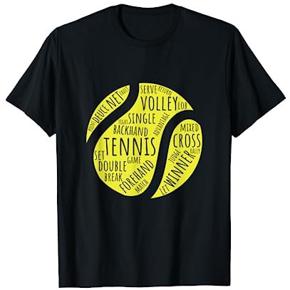Tennis T-Shirt Tennis Wörter Geschenk für Tennisspieler T-Shirt