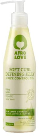 Afro Love Soft Curl Defining Lockengel – Frizz-Kontrolle, natürliches Haar Styling Gel ohne Alkohol, Parabene, Silikone mit Aloe Vera und Oliven Öl 290ml