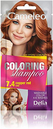 Cameleo - Tönungsshampoo - Copper Red - schnelle und einfache Farbauffrischung Farbe in Farbe - ohne Ammoniak und Oxidationsmittel - Shampoo im Beutel - 40ml