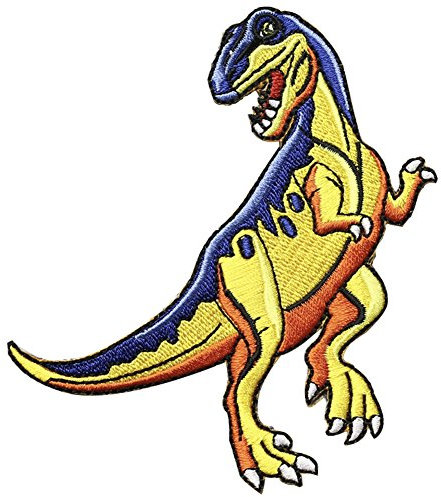 XUNHUI Dinosaurier Aufnäher Tyrannosaurier für Kleidung zum Aufbügeln T-Rex Aufnäher Applikation 1 Stück