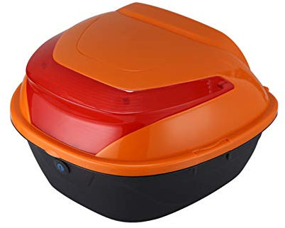 ZXCASDF Topcase Motorradkoffer Motorradkoffer, Rollerkoffer Für Motorräder, Roller, Mofas Und Quads, Helmkoffer, Topcase, 41 X 38 X 28 cm,Orange