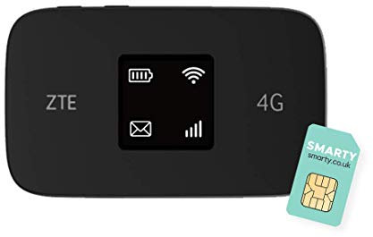 ZTE MF971RS LTE CAT6/4G Low Cost, superschneller tragbarer mobiler WLAN-Hotspot, entsperrtes Reise-WLAN, 300 Mbit/s, 2000 mAh Akku, Dualband, 2 Jahre Garantie – Schwarz