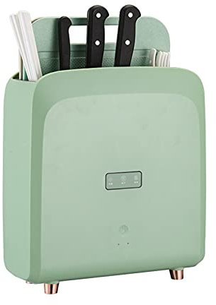 Chopping Board Set,Knife Block,Disinfection Knife Holder with Utensil Caddy and 2 Colour Coded Cutting Board,Kitchen Storage Rack,UV Sterilize,Drying