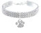 Haustierhalsband mit Diamanten, Hundehalsband, Katzenhalsband, Verstellbarer Kristalldiamant Elastischer Herzklauenanhänger Hochzeitskatze und Hund Kleiner Haustierhalskettenschmuck