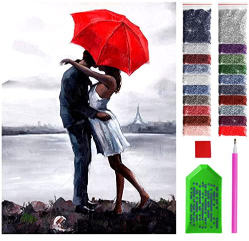 ARTULIO Diamond Painting - Couple mystérieux au-dessus de l'eau - 30x40 cm – 5D Peinture Diamant Painting, Tableau Diamant