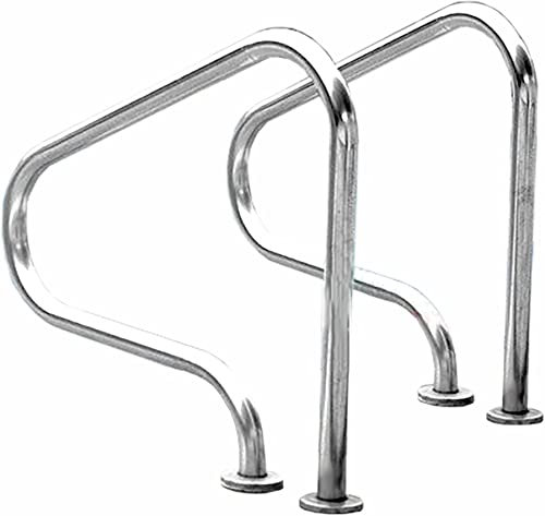 BYBDOG barandilla de Piscina barandilla de Piscina 2 Piezas barandilla de Escalera con Brida barandilla de Piscina, Resistencia a Altas temperaturas para Varios usos en Piscinas/Grueso 1 cm