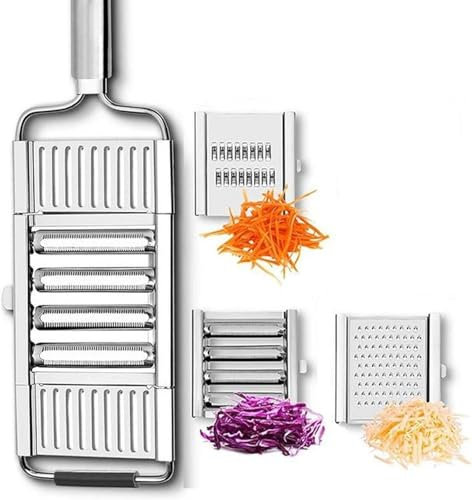 Pelapatate 4 in 1 affettatrice per verdure trituratore grattugia taglierina manuale frutta carota patata grattugia con manico multiuso strumento cucina domestica-3 in 1