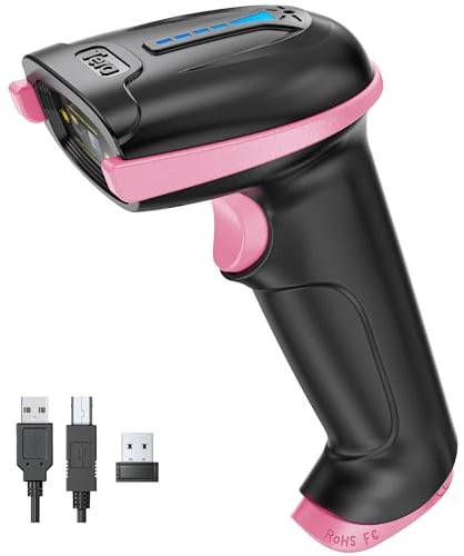 Tera Barcode Scanner Wireless with Battery Level Indicator (2.4Ghz Wireless+USB 2.0 Wired) Rechargeable 1D Barcode Reader USB Handheld Bar Code Scanner, Design Patent: EU008489413, 5100