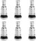 Valve de Jante en Métal pour Car, Camion, Moto - Lot de 6 Tiges Valve avec Capuchon de Poussière - Étanchéité Renforcée - Argent