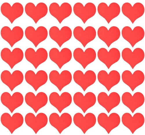 Operitacx Buchumschlag Stoff 100 Stück Herzausschnitte Aus Papier In Herzform Für Karten Zum Valentinstag Zum Basteln Für Klassenzimmer Pinnwand Schule Bastelprojekte
