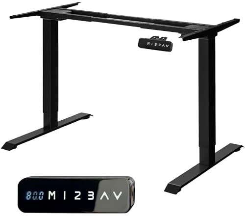 unycos - Marco de Escritorio Elevable Eléctrico con Doble Motor, Función de Memoria y Puertos USB-C, Ajustable en Altura 70-118cm y Ancho 90-160cm, Mesa de Ordenador para 120 kg (Negro, Core Dual)