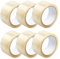 eurofolin Paket-Klebeband Transparent 6 Rollen, 50mm x 66m, leise abrollend, extra starkes Packband, Universalklebeband für Umzugs-Karton