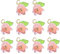 XINYIN 10 Stück Perle Glocke Anhänger Orchideen stereoskopische Blatt Blume für DIY Ohrringe Herstellung Schmuck Finden Zubehör Herstellung Schmuck