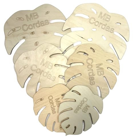 MB Cordas Monstera 6 Stück Makramee-Schneideschablone: 29,5 cm, 23 cm, 18 cm für Blätter und Federn Wandaufhängungswerkzeug, einfache Möglichkeit, Federn zu schneiden, Weben, Heimwerkerarbeiten