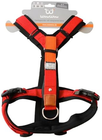 Wowwow Innovatives Hundegeschirr mit Integrierter Leine | Größenverstellbar, bis 150kg Zugkraft | Neopren Gepolstert | 60cm Leine | Für Sicheres und Komfortables Gassigehen