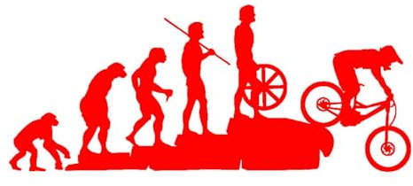 PET Funny Human Evolution MTB Bike Car Vehicle Reflective Decals Sticker Decoration