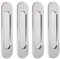 Guidre Tiradores Armarios 4 Piezas, Tiradores Cajones de Acero Inoxidable, Tiradore Cocina, Manija Autoadhesiva para Muebles Puerta y Ventana Baños, Plateados
