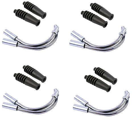 8 PCS Bicycles V-Brake Brake Noodles And Boot Set Bike Brake Bend Tube Plastic Sleeves Boot Protector Hoses Bike Part V Bike Brake Noodles Cable Guide Pipe Cycling Brake Pipe Bicycles Accessories